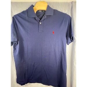 Polo Ralph Lauren Mens Navy Blue Short Sleeve Pique Polo Shirt XLT Pony Logo